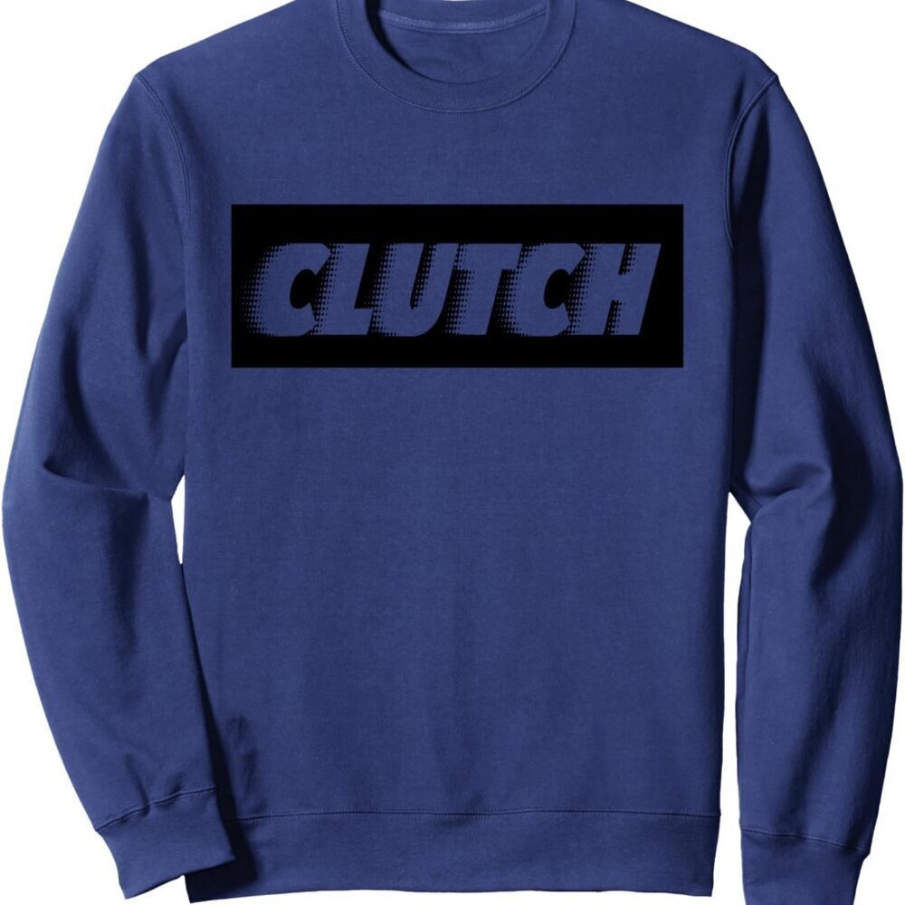 Navy Small Cotton Mix Clutch Sweatshirt with Halftone Speed Design